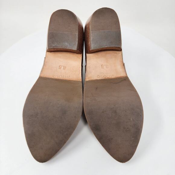 Nisolo Mia Everyday Ankle Boot Women 6.5M Almond Leather Stacked Heel Pull-on - Picture 11 of 13